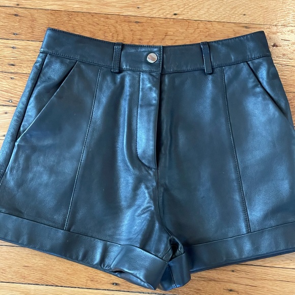 Leather shorts Maje